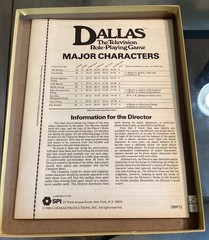 Dallas The Television Role Playing Board Game SPI 2990 Complete + Unpunched Rare