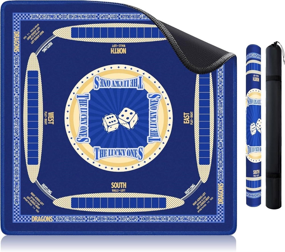 Blue Mahjong Mat w/ Carrying Case