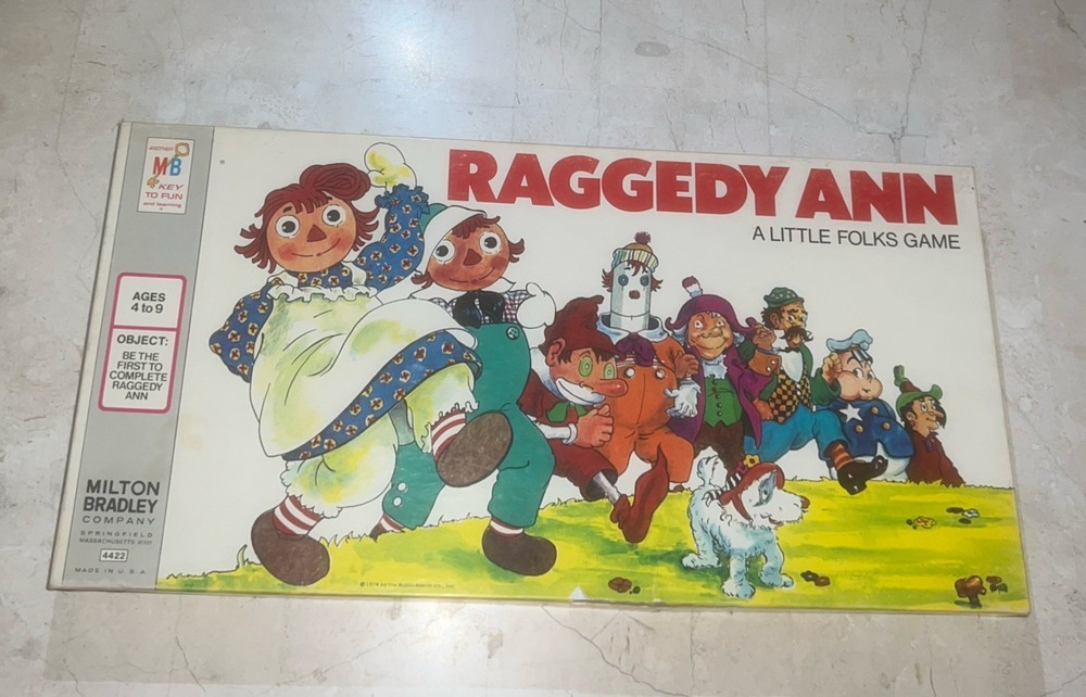 Raggedy Ann A Little Folks Board Game 1974 Milton Bradley – Complete