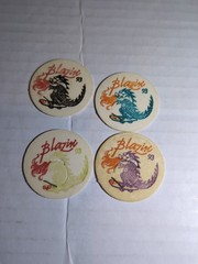 1993 Pog Pogs Lot Of 4 Blazin’ S4U
