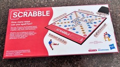 Hasbro Scrabble Word Board Game Complete Set w/ Wooden Tile Racks, 2+ Players 8+