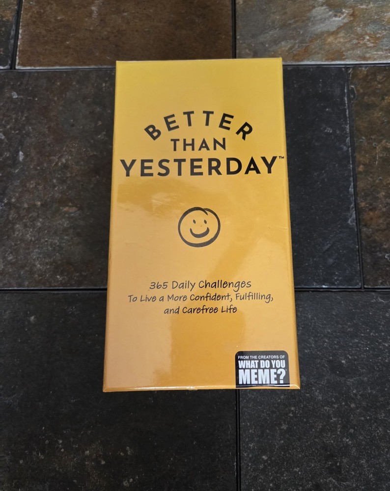 Better Than Yesterday 365 Daily Challenges Life Fullfilling Game Meme NEW Sealed