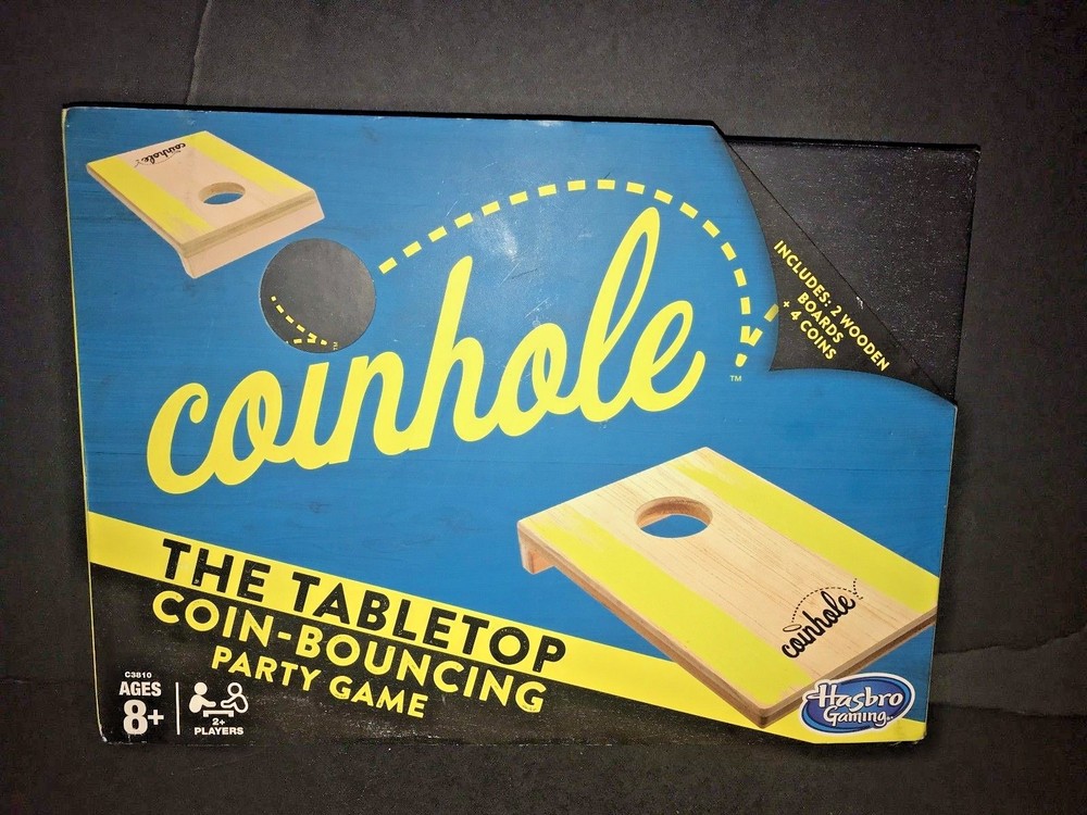 Coinhole Game-The Tabletop Coin-Bouncing Party Game-New-Free Shipping-Hasbro