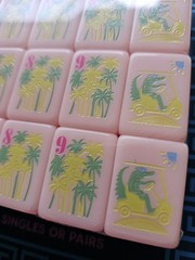 New Florida America Pink Mahjong Tile Set 160 Mah Jong Tiles