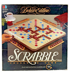Scrabble Deluxe Edition Vintage 1989 Milton Bradley Board Game Complete