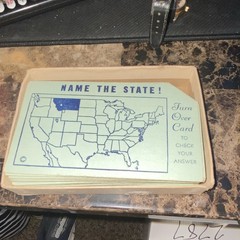 1946 Parker’s Brothers Game of States & Capitals Vintage Free Shipping