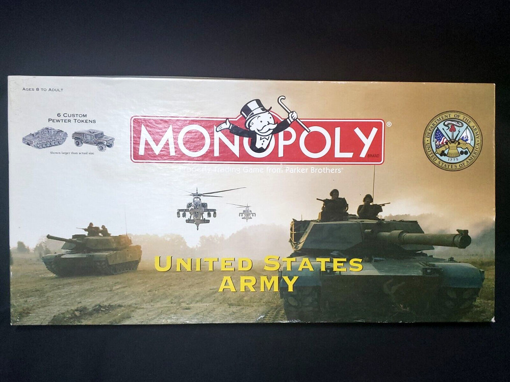 Monopoly US United States Army Edition 2002 – EUC Missing Two Pieces