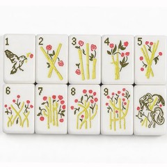 Blue Stripe 4-Layer Acrylic Mahjong Tiles American Set 160 Pcs – US Fast Ship!
