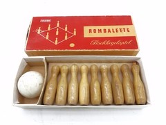 Old Rome Balette Mini Bowling Cone Game Vintage Toy Set Vauen 80s Original Box