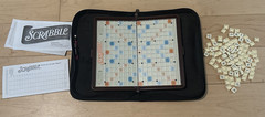 Vintage Travel Scrabble Game Folio Edition and Travel Size, Foldable, Zipper