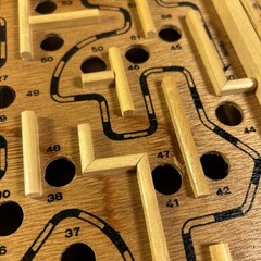 VIintage 1987 Pavilion Geoffrey All Wood Labyrinth Board Game – NO Metal Balls.