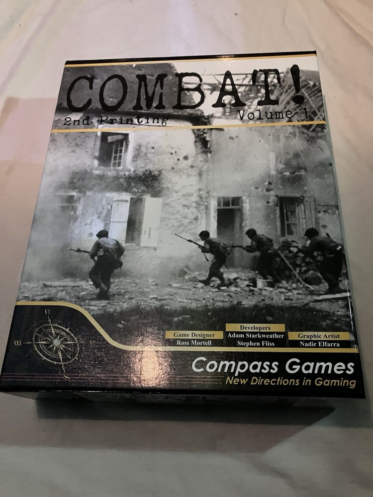 Combat! Volume 1 Open w/ Cards in Factory Box By Compass Games – No Unit Tokens