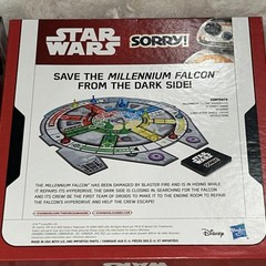 STAR WARS Sorry! Board Game 2014 Millinneum Falcon Edition Disney |CIB No Manual