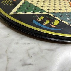Vintage Pressman Toy Corp Chinese Checker Board Round Metal Multicolor 1153 USA