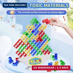 Ziogogco 48 Pcs Game Gifts, Balance Stacking Blocks Game，Perfect for Family, Par