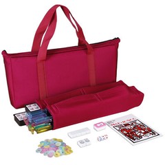 American Mahjong Set 166 Tiles 4 Color Complete Mah Jong Set Racks/Pushers w/Bag