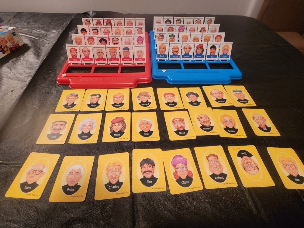 VINTAGE Guess Who COMPLETE Milton Bradley 1996 Classic Board Game 90s Kids