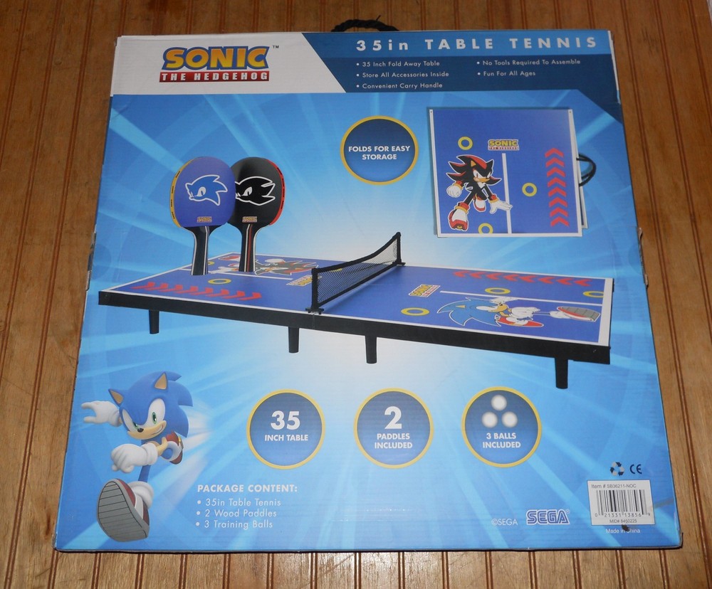 Sonic the Hedgehog 35″ Table Tennis Ping Pong Table Top Edition Family Game New