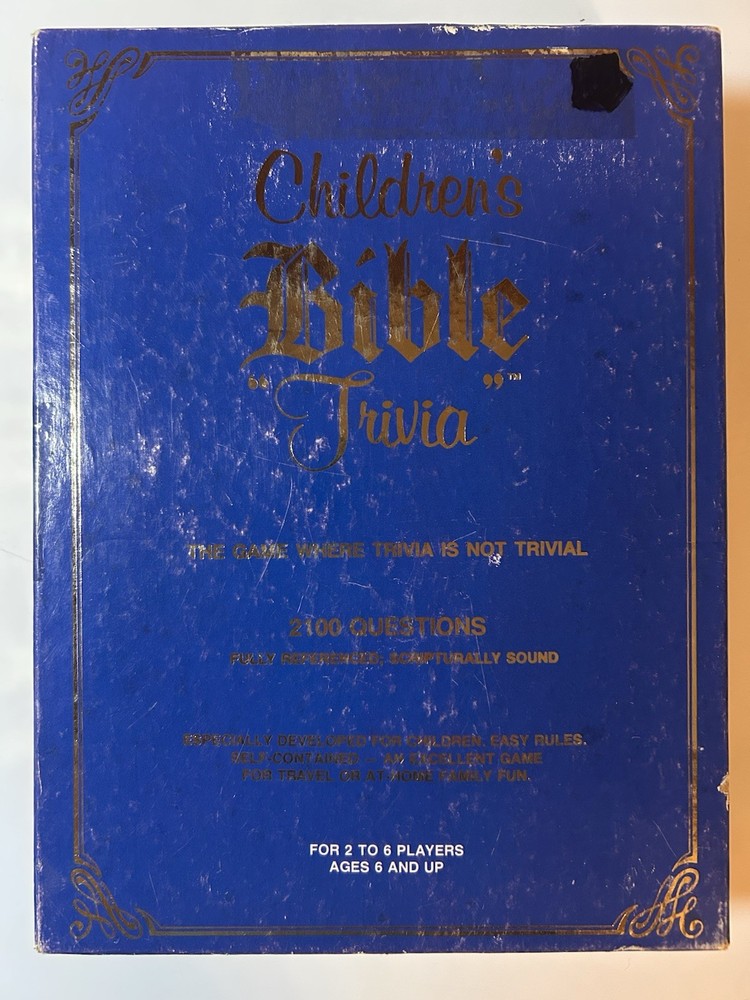 Vintage Children’s Bible Trivia Game Complete EUC Cadaco 1984