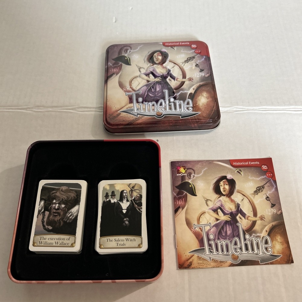 Timeline – Historical Events Card Game (2013) COMPLETE w/ all 110 Cards Asmodee