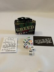 Greed-the hottest game on dice by TDC Games. Complete Except Pencil. Dice Game