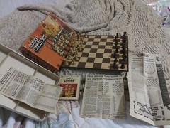 RARE Vtge 1973 Europa Chess Pacific Game with RARE Chess Book & Ephemera