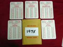 1975 APBA NEW YORK METS Baseball Team Set : 20 players cards (original)
