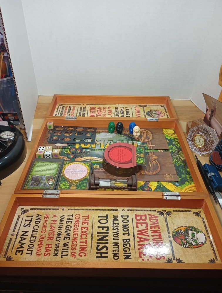 Jumanji the Game Real Wooden Box Edition of the Classic Adventure 2021 Version