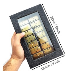 Metal Surface Dominoes Set Double 6 for Adults and Kids – Classic 28Pieces Go…