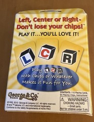 LCR Left Center Right Card & Chips Game Family Friends Party George & Co