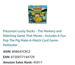 Lucky Ducks The Memory and Matching Game, Interactive Fun For The Family. NEW￼