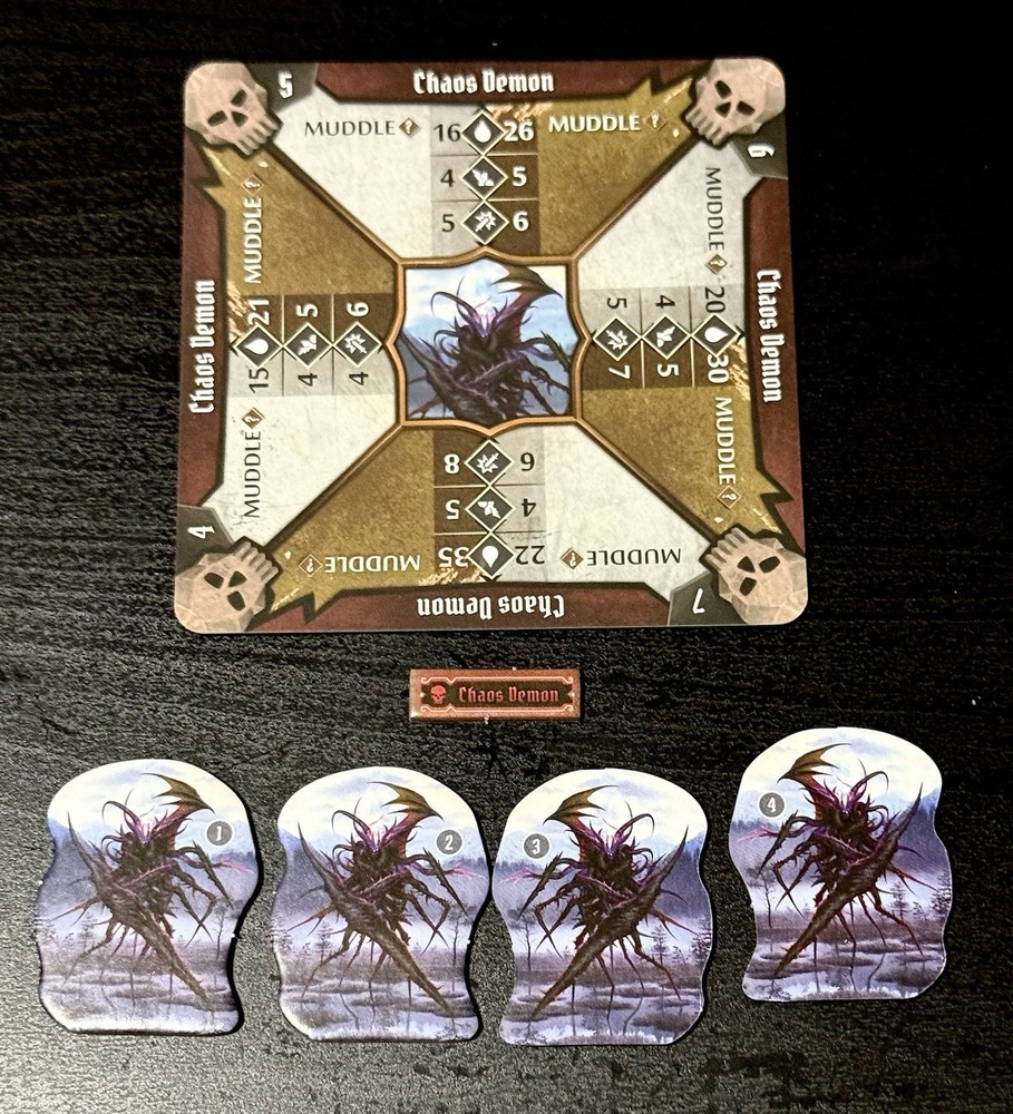 Gloomhaven Jaws Of The Lion Chaos Demon Standees Monster Stands & Stat Card