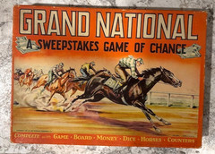 VINTAGE GRAND NATIONAL HORSE RACE, 1937, A Sweepstakes Game Of Chance Board Game