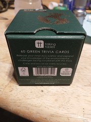 Talking Tables After Dinner Go Green Trivia Card Game 60 Questions