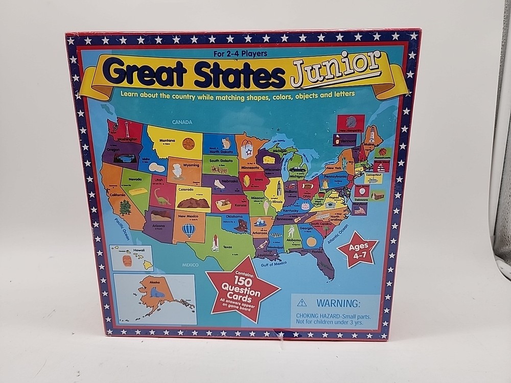 NEW 2003 International Playthings Great States Junior Game HOMESCHOOL AGES 4/7