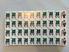 Mahjong GOLF Club New 160 Tiles, Mat, Dice, Dice Bag, Mat Bag. RARE Set Masters