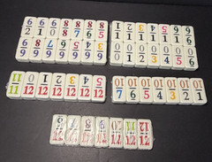 Mexican Train Dominoes Double 12 Number to Go Travel Size Zip Up Case-NO TRAINS