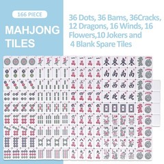TIASUSAN American Mahjong 1.2 inches (H) x 5 (W) x 10 (L), Blue
