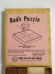 Vintage Drueke Blue Chip Game Co. Dad’s Puzzle Handcrafted Walnut Blocks