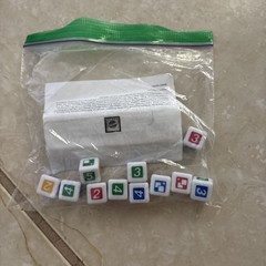 Uno Dice Game 2011 From Pop Can Travel Set. 11 Dice and Rules No Can