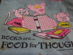 Pink Panther and sons 1985 tote reading book bag canvas VINTAGE