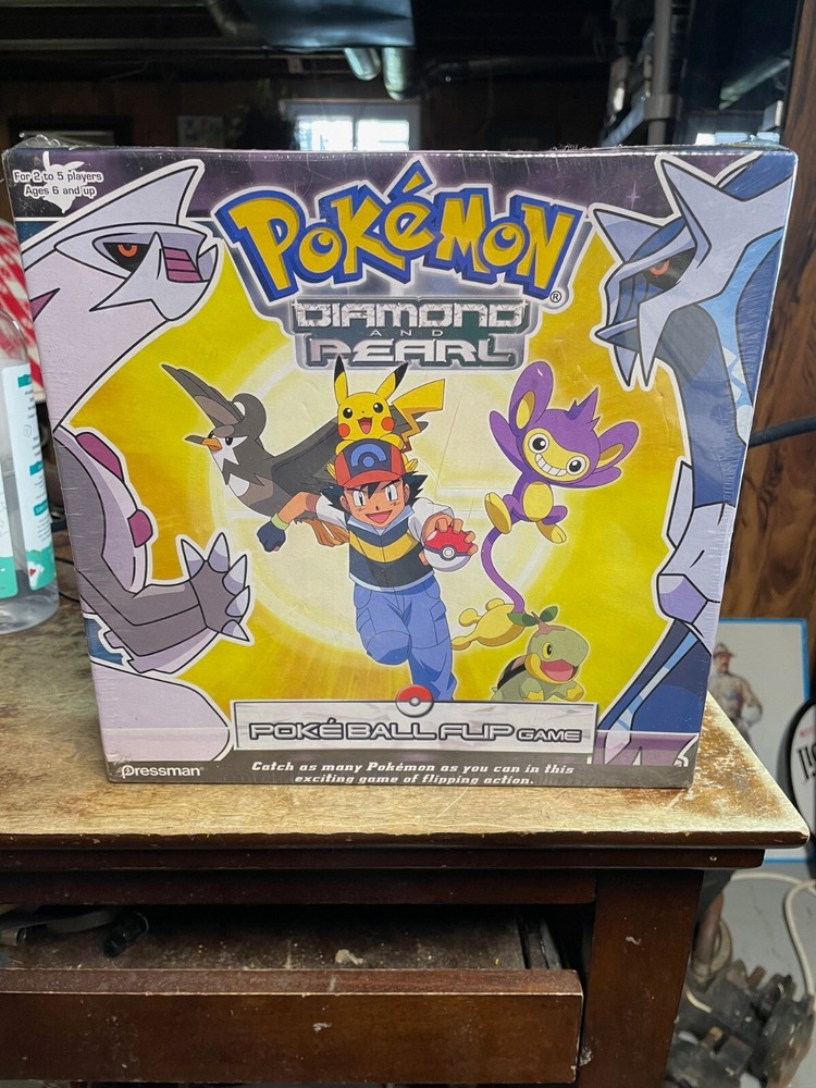 Pokemon Diamond and Pearl Poke Ball Flip Game Pressman NEW SEALED 2007