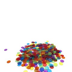 JUNWRROW 500 Pieces 3/4 inch Transparent 6 Color Bingo inch, 6 Colors 500