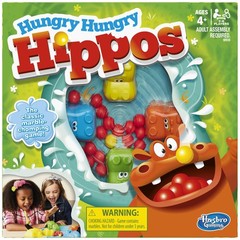Hungry Hungry Hippos Kids Board Game, Preschool Games for 2-4 Players, Easy to