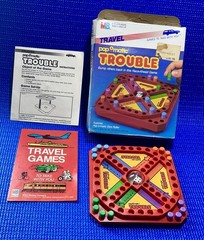 1986 Milton Bradley Pop-O-Matic Trouble Travel Game-Complete