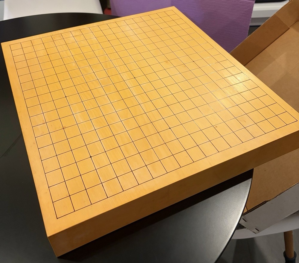Japanese Hon Kaya Go Board 19×19 Goban 42.5×45.5×6cm 6kg with Original Box