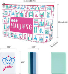160 Acrylic 4 Layer Engraved American Mahjong Tiles Set with Carrying Bag and Ac