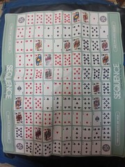 Vintage 1996 Jumbo Sequence Board Game Jax COMPLETE Cushion Mat Cards Chips