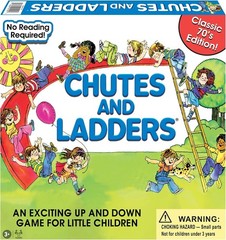 Classic Chutes and Ladders with 1970s Art by Games USA 2-4 Players Ages 3