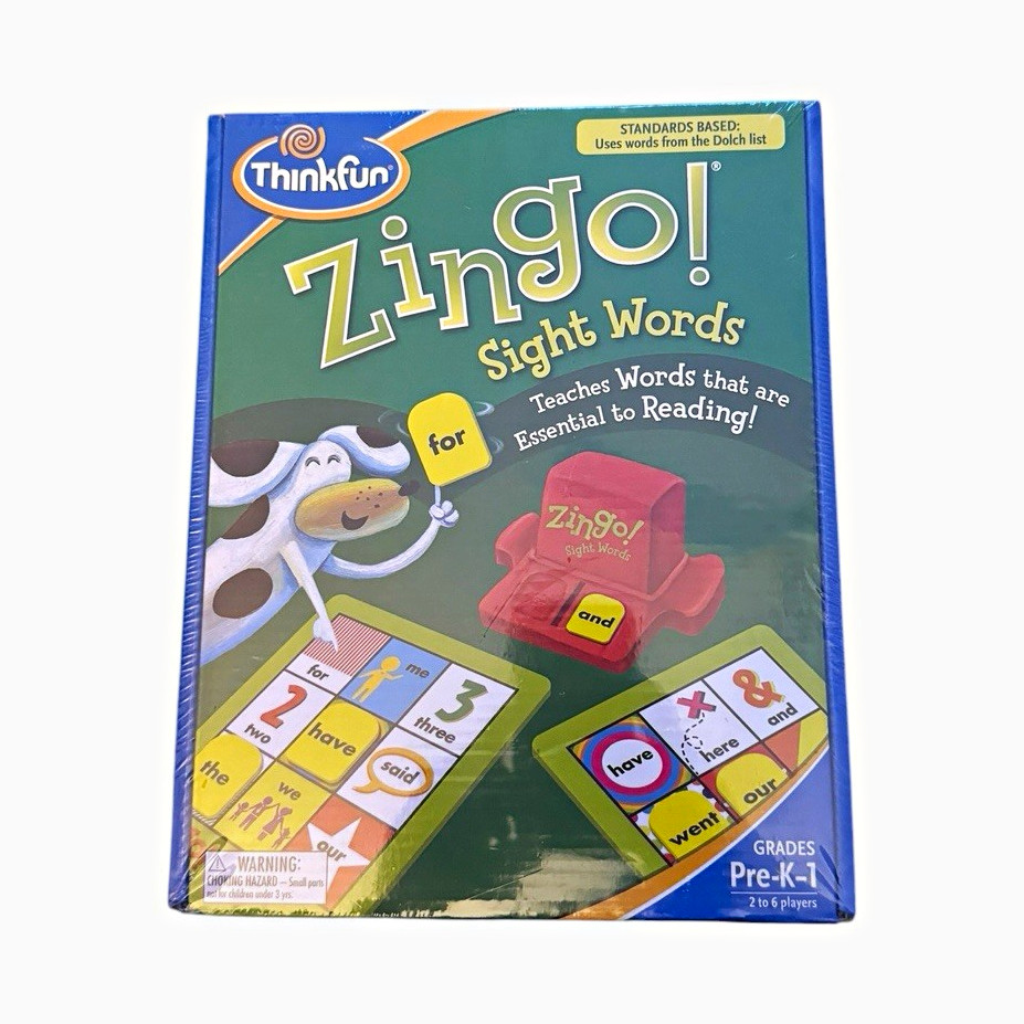 ThinkFun Zingo! Sight Words Educational Reading Game Pre-K-1, 2-6 Players